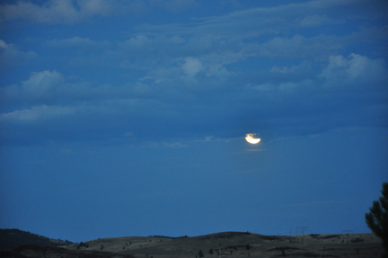 the moon at night in Montana