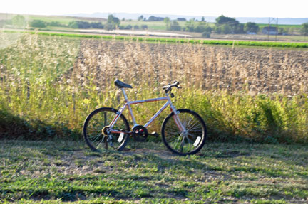 bicycle and field