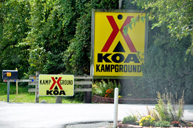 KOA sign