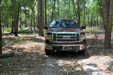 the toad of the two RV Gypsies on the dirt road