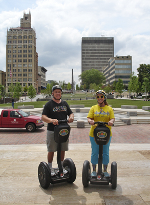 the two RV Gypsies riding Segways