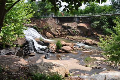 the falls and bridge