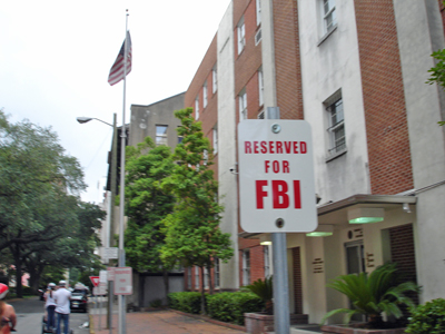 sign - parking reserved for F.B.I.