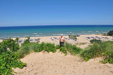 Lee Duquette at lake Michigan