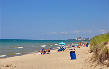 Central Beach at Lake Michigan