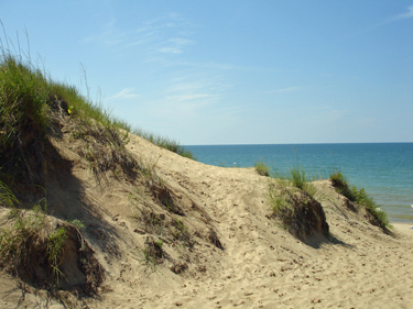 a glimpse of Lake Michigan