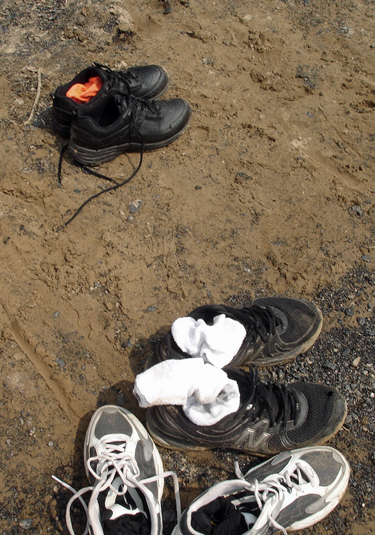 shoes on the beach