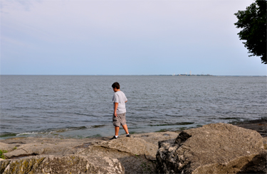 The grandson of the Two RV Gypsies at Marblehead Lighthouse