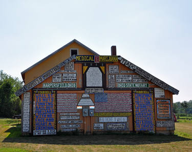 a house full of signs