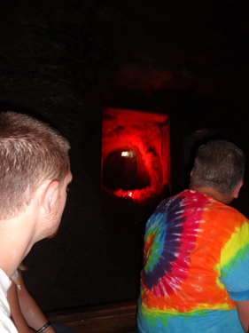 In the Lockport Cave boat