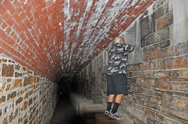 Lee Duquette in a tunnel