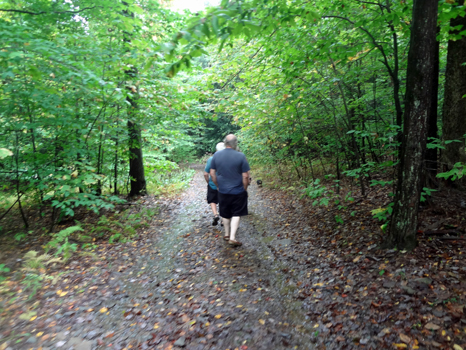 walking to the lake