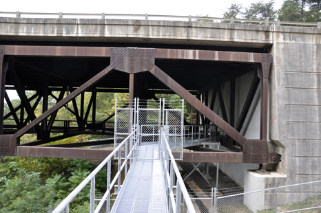 the entrance to the catwalk