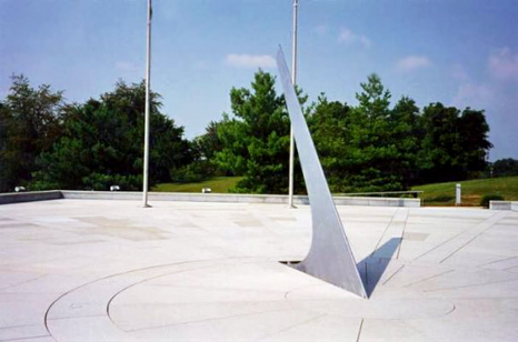 the sun hitting the sundial