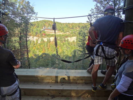 zipline #5 at Red River Gorge Zipline