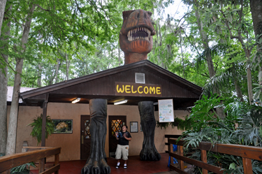 The two RV Gypsies prepare to enter Dinosaur World 