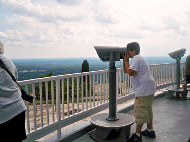 the grandson of the two RV Gypsies experiencees amazing views of the Atlanta skyline