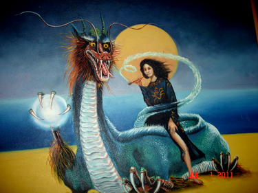 the most wonderful painting of a dragon