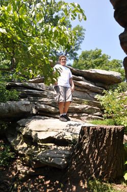 the grandson of the two RV Gypsies on the trail to Ochs Museum at Point Park on Lookout Mountain 