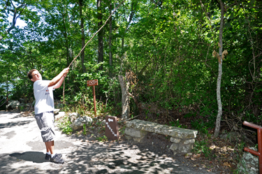 the grandson of the two RV Gypsies on the trail to Ochs Museum at Point Park on Lookout Mountain 