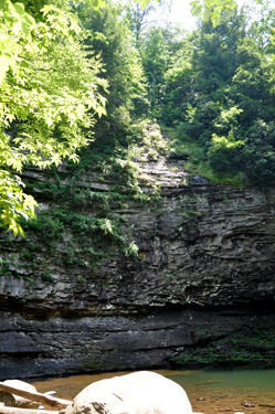 the first waterfall at Cloudland Canyon State Park