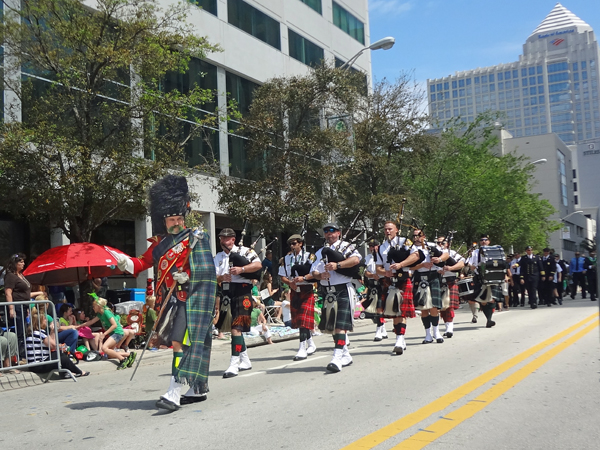 bagpipe players