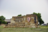 welcome monument at the Painted Canyon