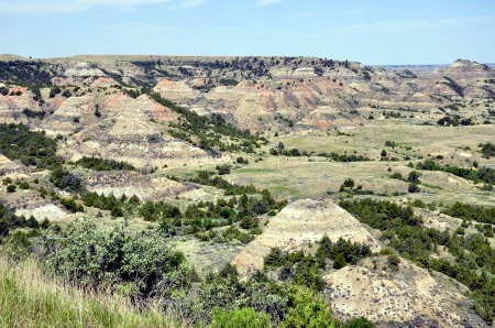 View of the major rock formation at The Painted Desert