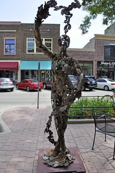 Leaf Lady sculpture