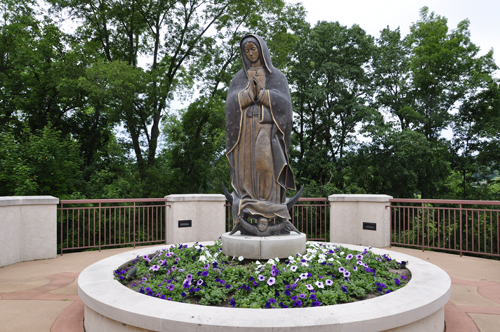 bronze sculpture of Our Lady of Guadalupe.