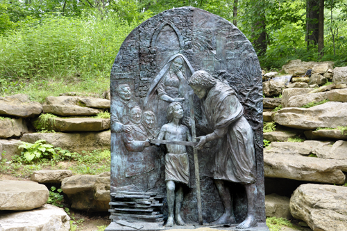 his bronze casting of St. Joseph  the Workman