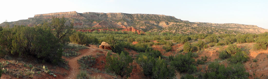 panorama at Palo Duro Canyon in Texas