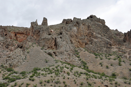 the mountains are full of big holes.