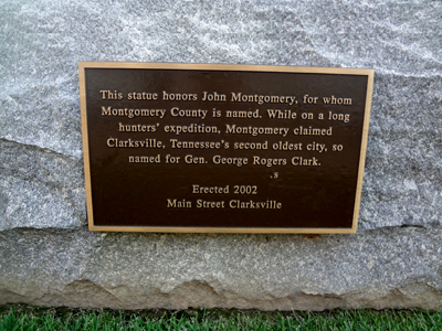 plague from statue of John Montgomery