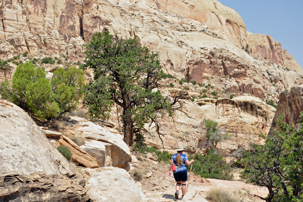 Karen Duquette on the trail