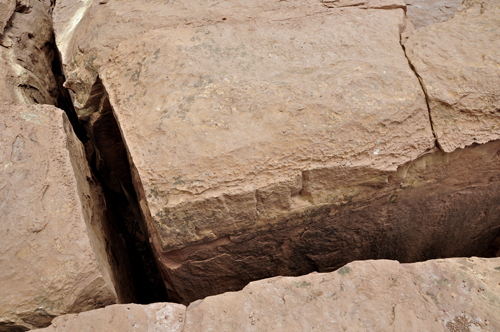 A CRACKED BOULDER