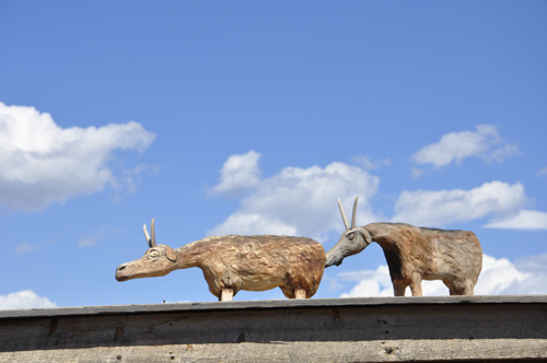 wild life wood sculpture