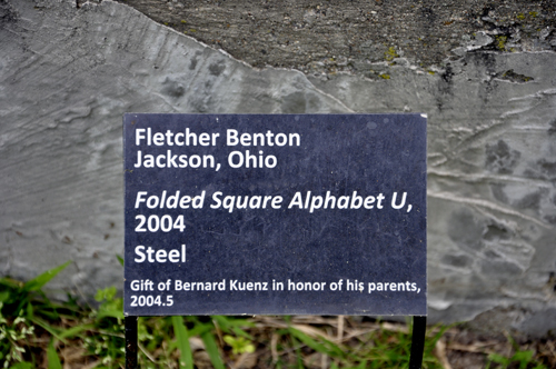 sign about the art sculpture shown below