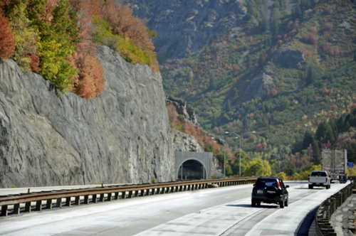 Fall foliage and a tunnel
