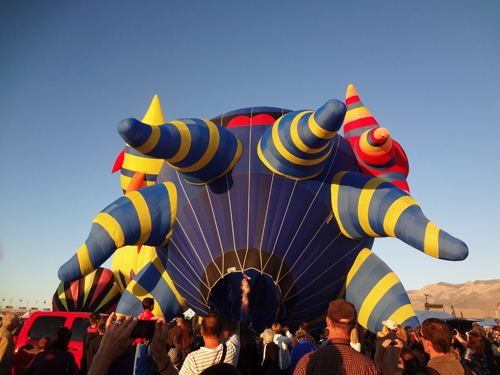 Sea Fantasy hot air balloon is being inflated