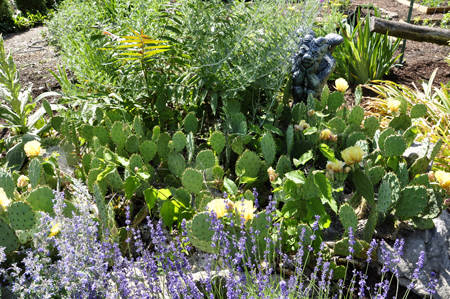 A Flower Garden at the bottom of the lighthouse -