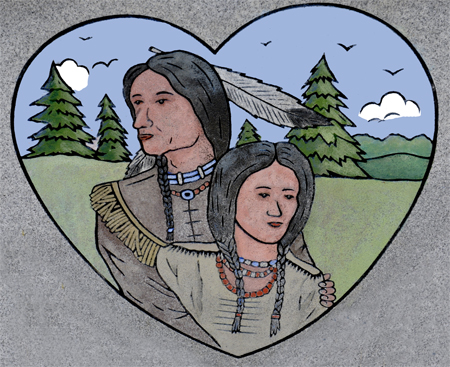 The Indian Brave and Indian Princess