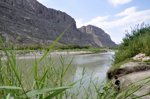the Rio Grande at Santa Elena Canyon in Big Bend