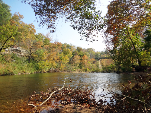 beautiful fall foliage by the Buffalo River