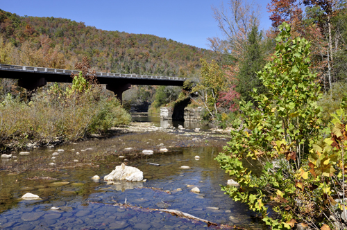 beautiful fall foliage by the Buffalo River