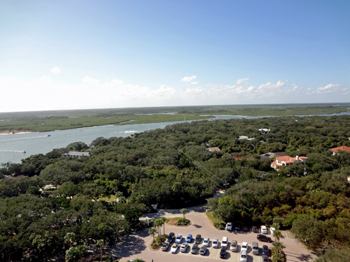 view from the top of the lighthouse