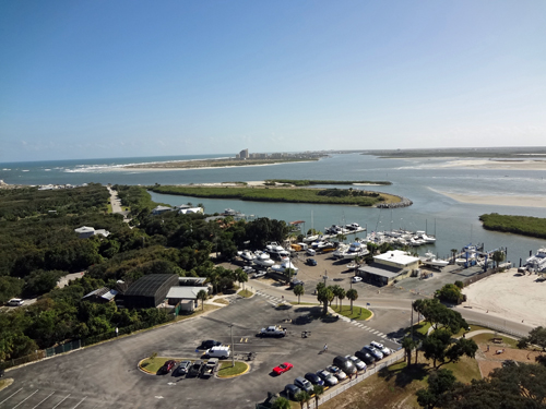 view from the top of the lighthouse