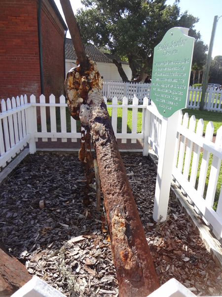 Sign about the Kedge Anchor and photo of the anchor