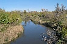 The James River in Jamestown, ND