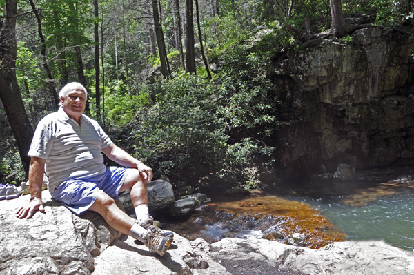 Lee Duquette at Blue Hole Falls